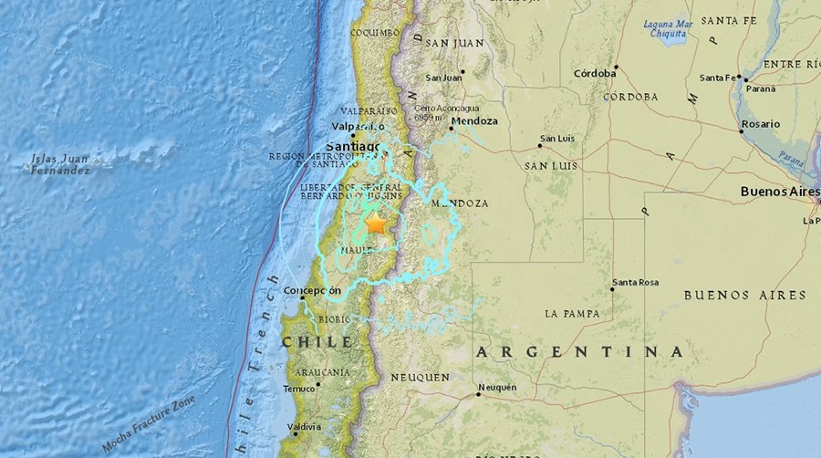 Click to enlarge Santiago Earthquake