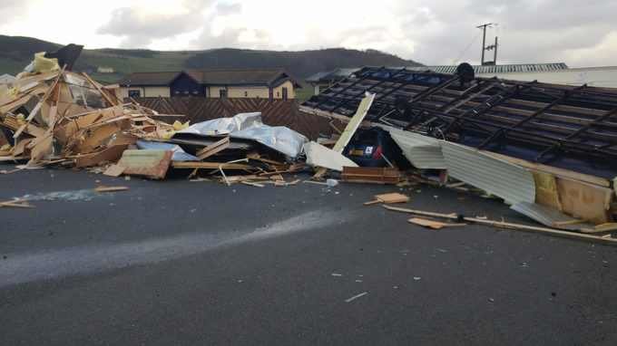 Aberystwyth storm damage