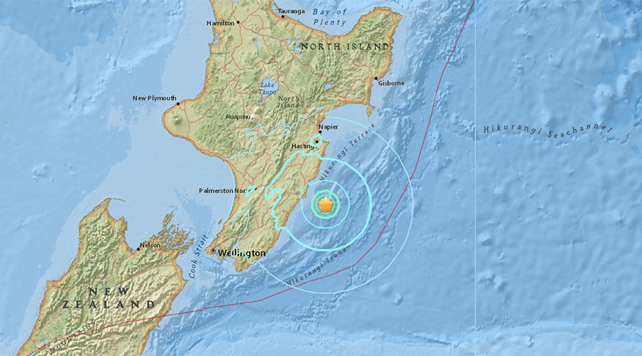 Click to enlarge New Zealand earthquake map