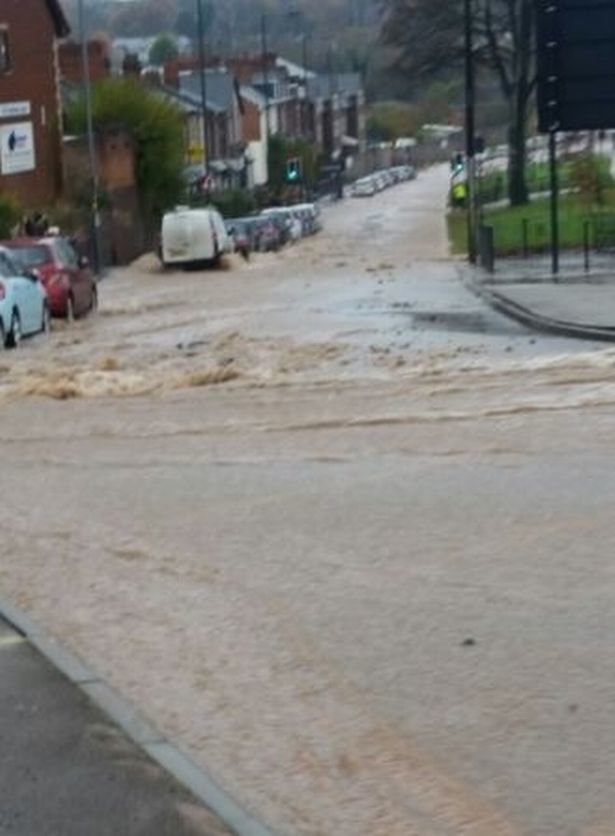 Click to enlarge The flood water in Selly Oak