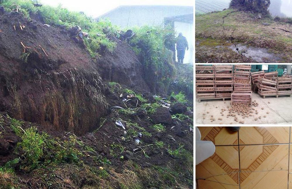 Gabriela Gómez posted images on OVSICORI’s Facebook page of landslides, fissures and other damage at her farm located in Capellades in northwestern Cartago province. 