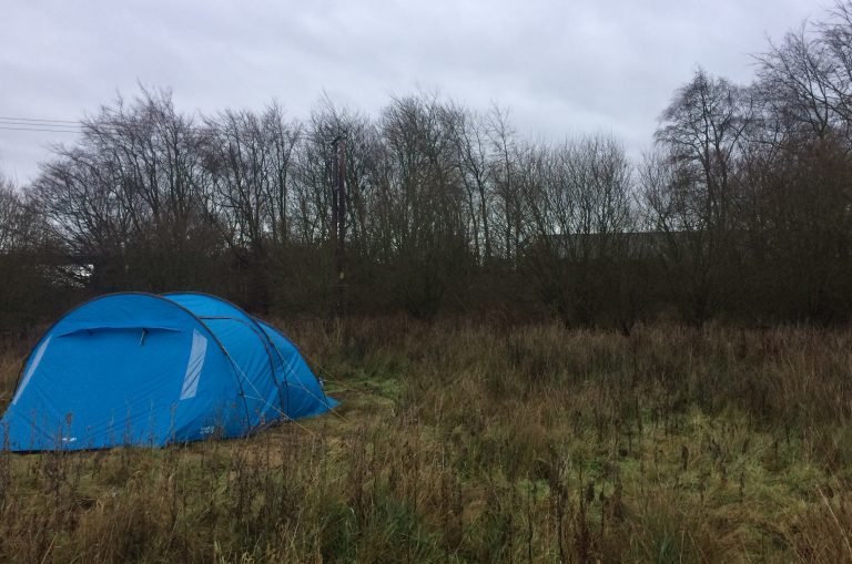 amazon workers camping UK