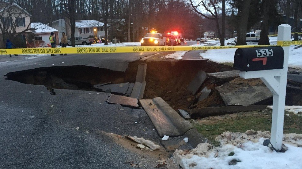 Brittany Drive sinkhole in PA