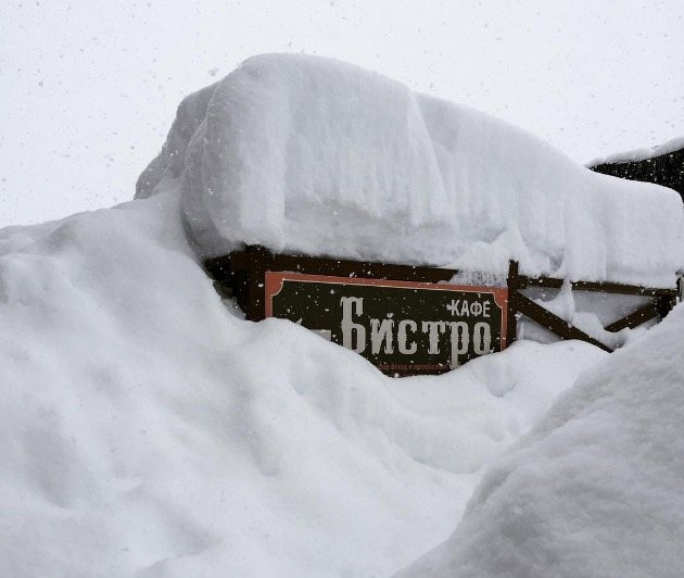 Snowfall in Krasnaya Polyana