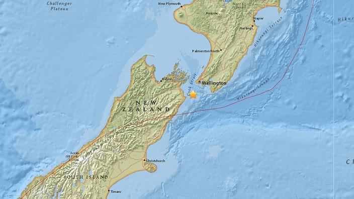 New Zealand's south island quake map