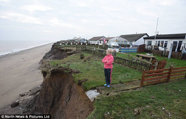 Tidal surge East Yorkshire Skipsea Janaury 2017 coastal erosion
