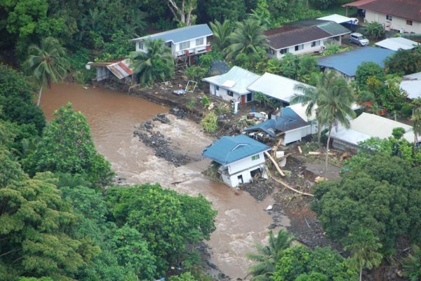 Floods in French Polynesia, January 2017. 