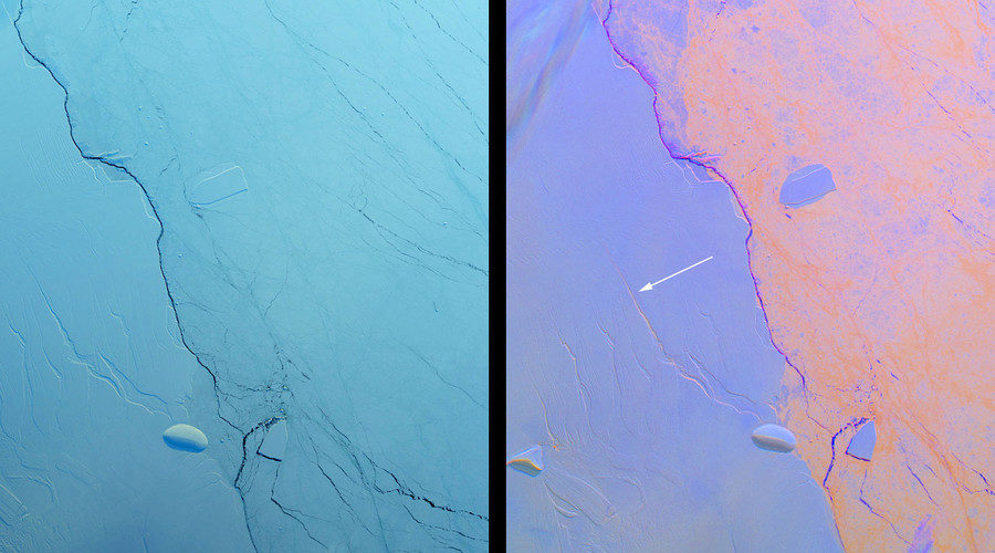 Click to enlarge Larsen ice shelf crack antarctic