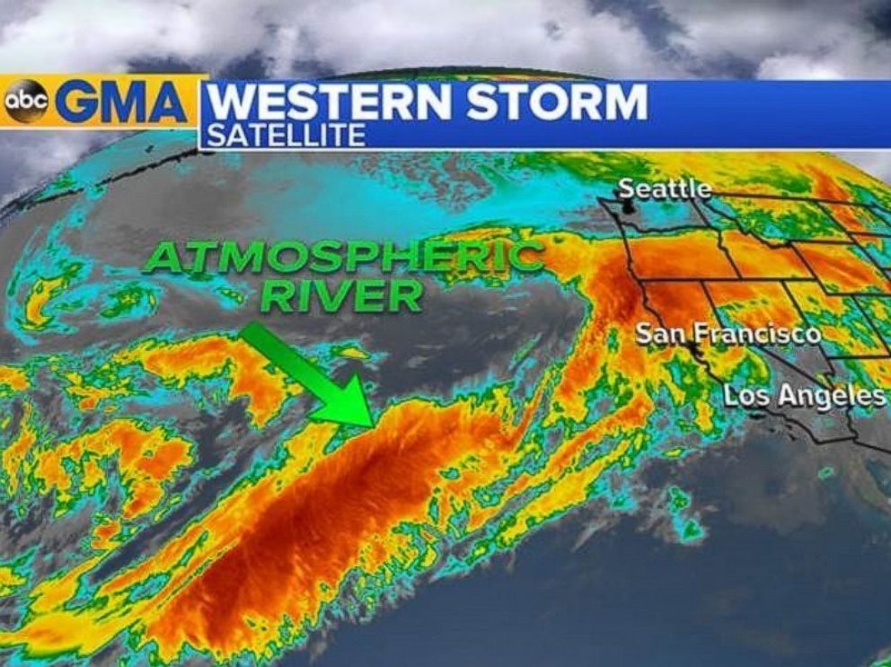 The Atmospheric River was aimed straight at California as of 7 a.m. ET on Feb. 7, 2017.
