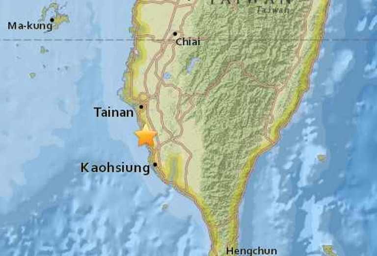 Taiwan quake map