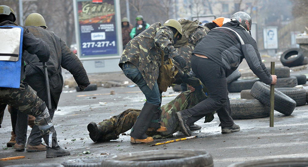 Kiev anti-government protestors