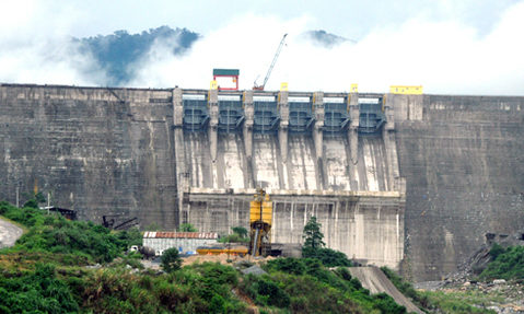 The Song Tranh 2 Hydropower Plant in Nam Tra My District, Quang Nam Province. The dam is suspected of having caused a series of minor earthquakes several years ago.