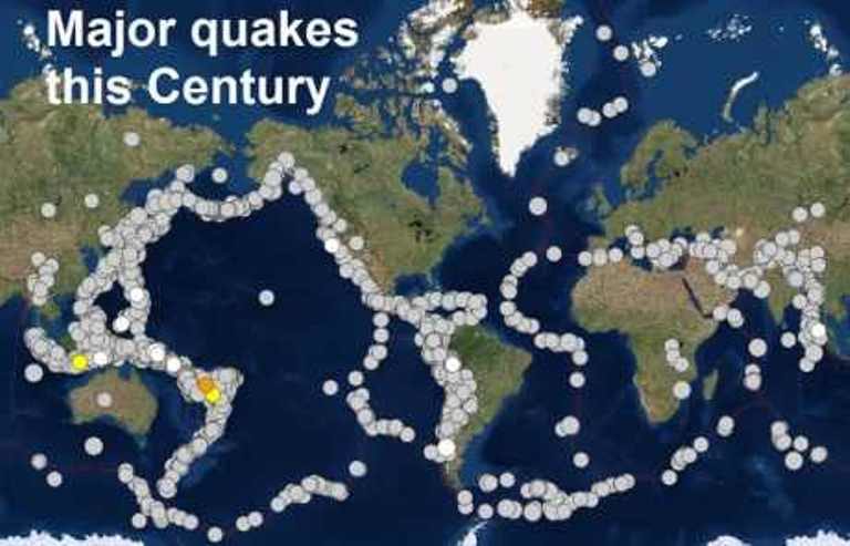 major quakes this century