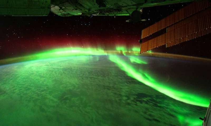Northern lights from the ISS