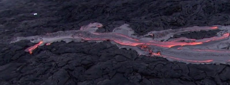 Kilauea volcano lava flow
