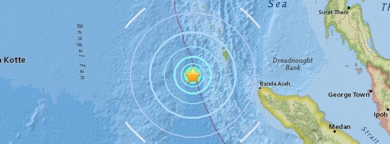Nicobar Islands earthquake map