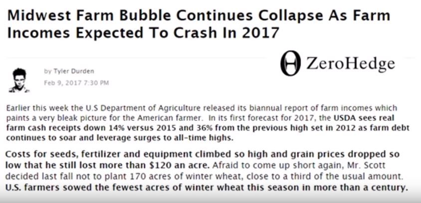 US farm credit collapse
