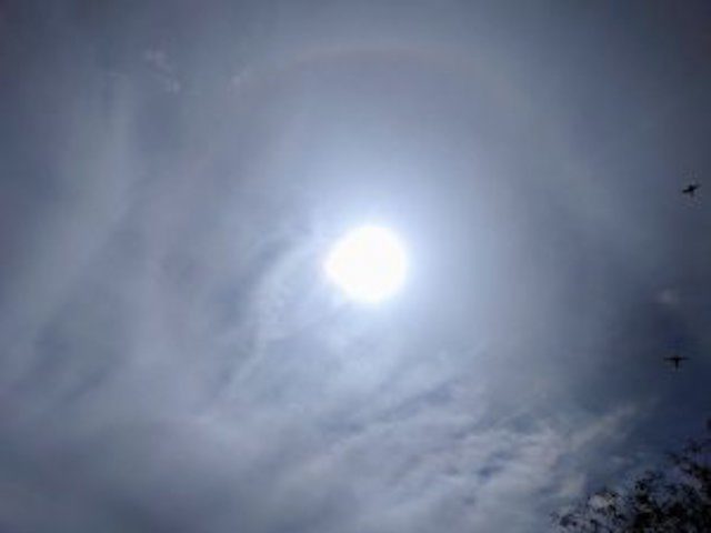 Sun halo seen over Huntsville, AL