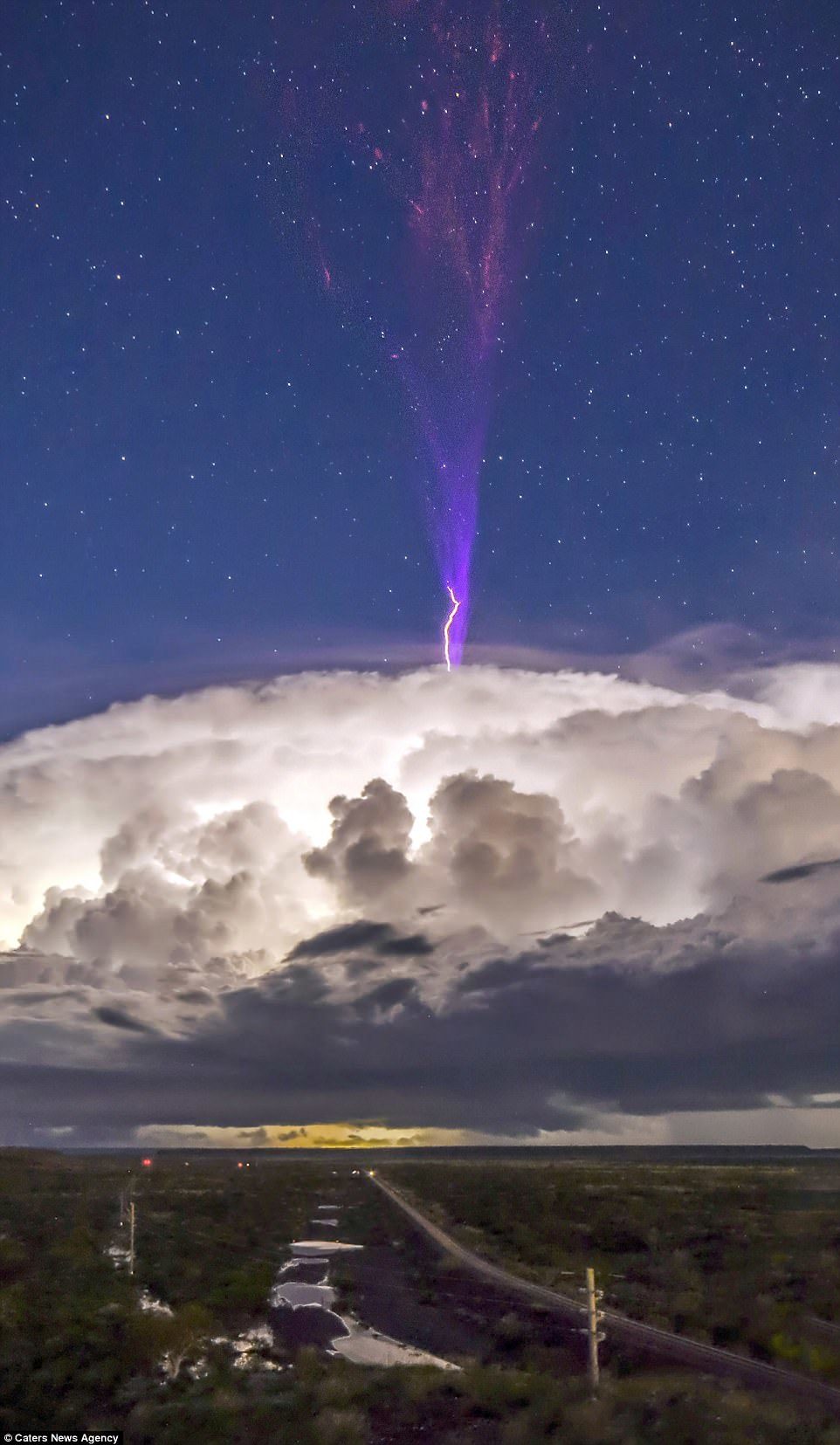 Upper atmospheric lightning, or ionospheric lightning, are terms used by experts to refer to a family of short-lived electrical-breakdown phenomena that occur above the altitudes of normal lightning and storm clouds. 