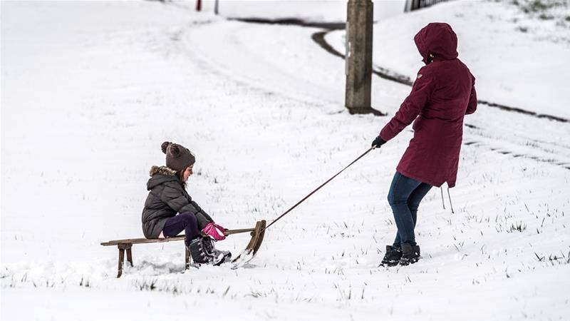 Snow returned to parts of Germany after the Easter weekend