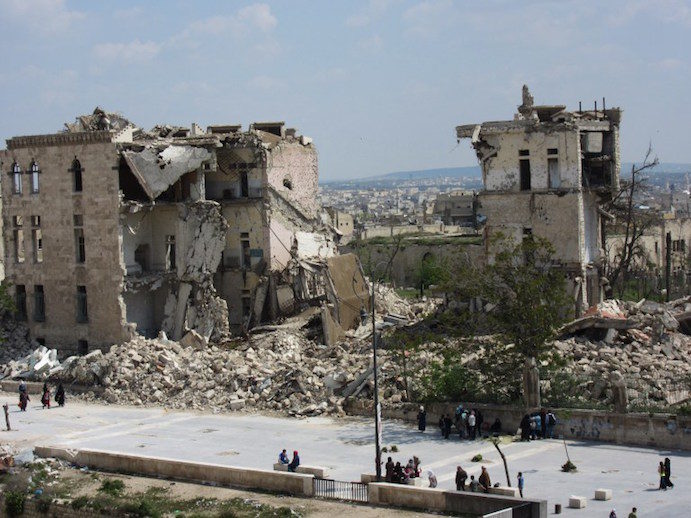 Aleppo remains Ritz Carlton, Aleppo destruction
