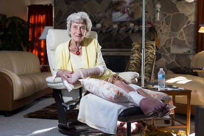 Wilma Hagt, 81, was seriously injured when she was attacked by a raccoon outside of her St. Catharines home. 