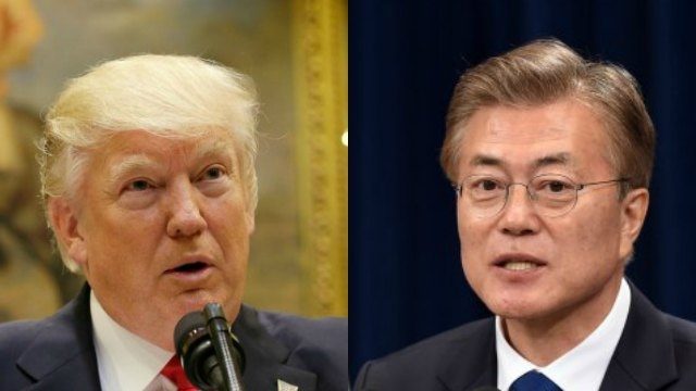 Donald Trump and Moon Jae-in