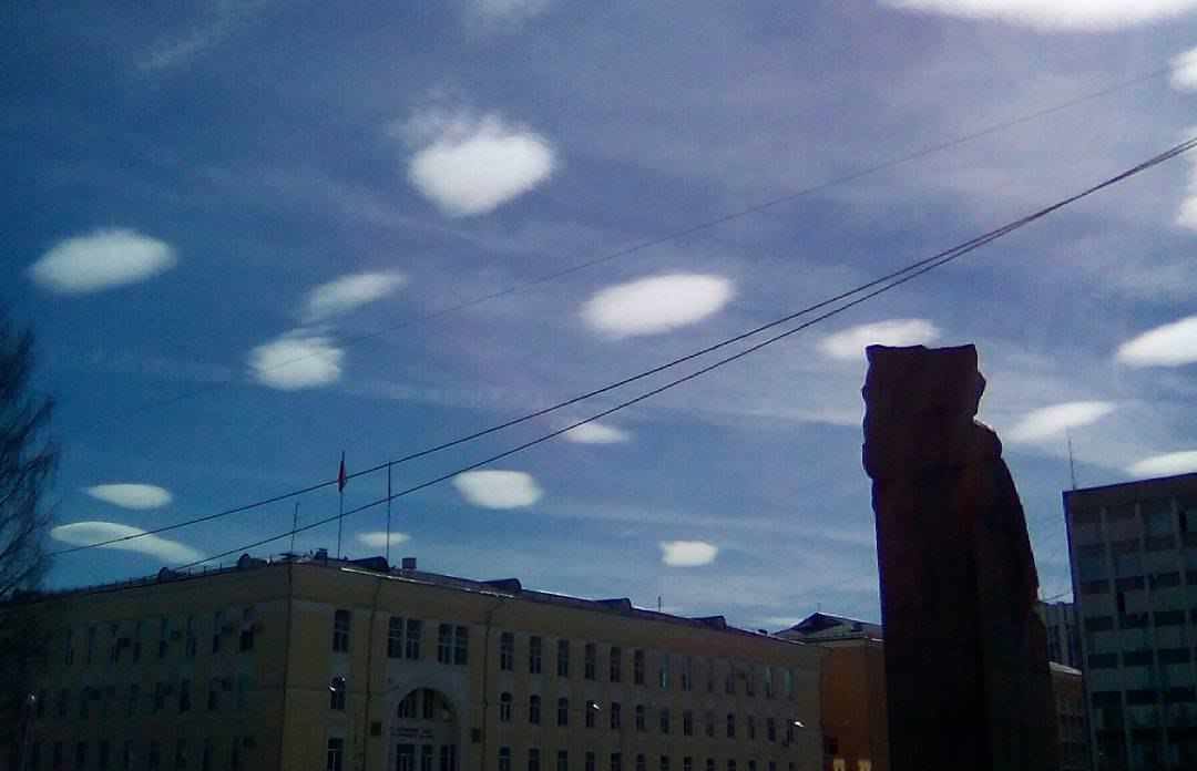 Lenticular clouds over Russia