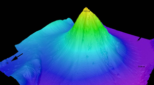 model of undersea volcano