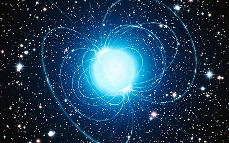 This artist's impression of a magnetar contains hundreds of very massive stars, some shining with a brilliance of almost one million suns
