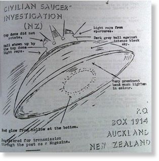 Illustration of UFO from NZDF