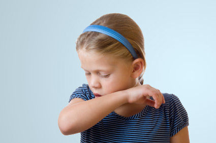 girl with whooping cough