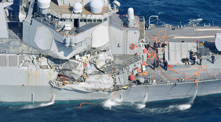 damaged USS Fitzgerald