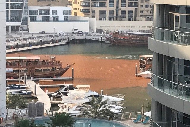 Orange water in Dubai
