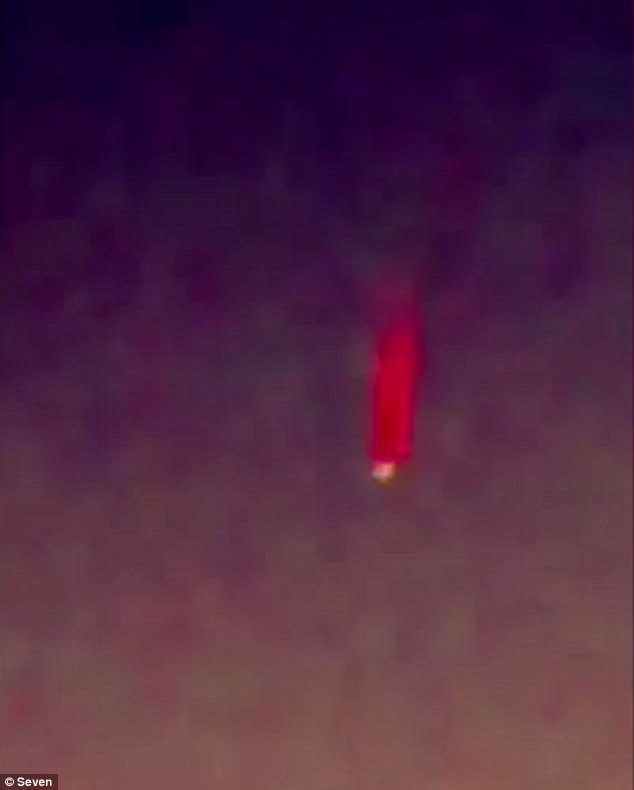 This is how the 'red fireball' looked like when it was sighted by several Perth residents 