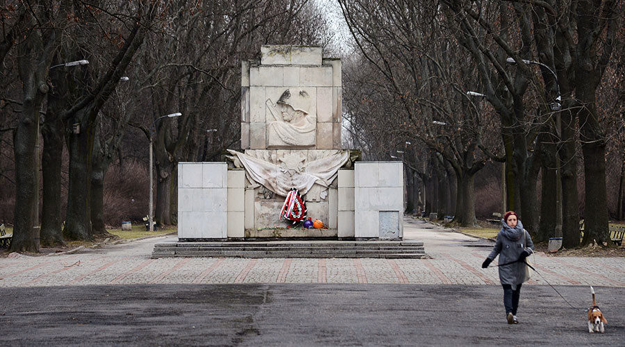 The Monument of the Gratitude for the Soviet Army Soldiers at Skaryszewski Park in Warsaw
