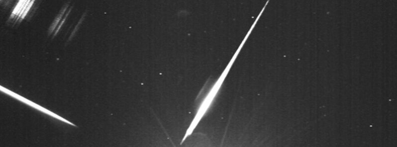 Meteor fireball over Mediterranean sea