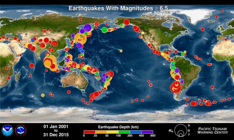 Animated map shows every earthquake for 15 years -- Earth Changes -- Sott.net