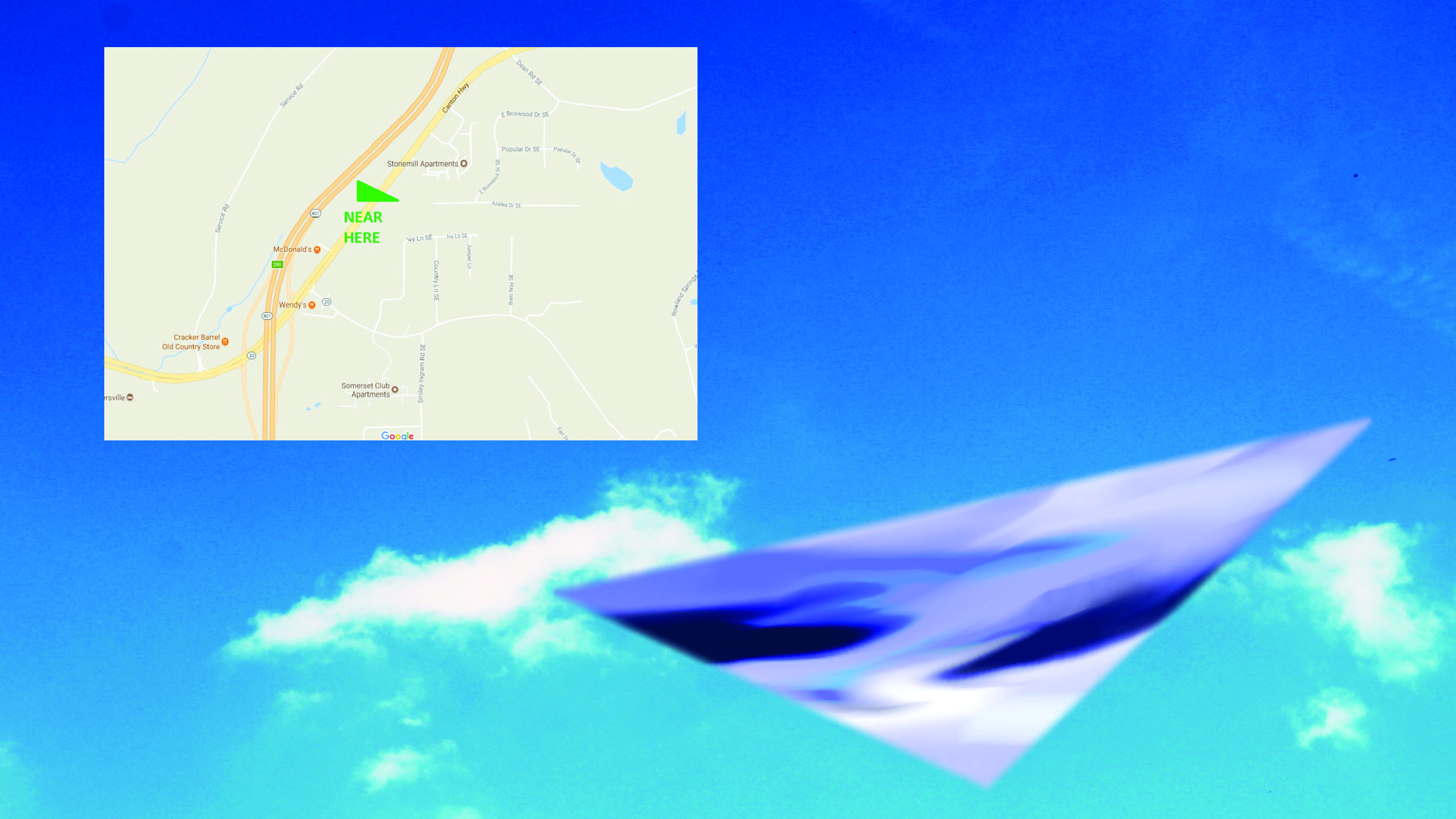 Computer generated image of Georgia UFO