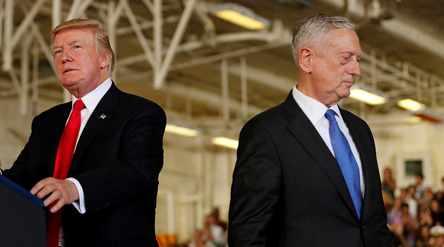 Click to enlarge Donald Trump (L), Defense Secretary James Mattis