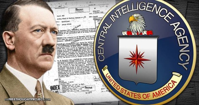 Adolf Hilter and CIA logo graphic