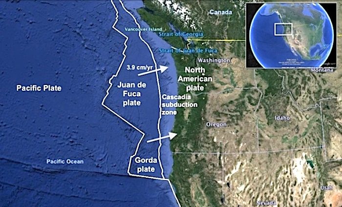 Cascadia fault zone