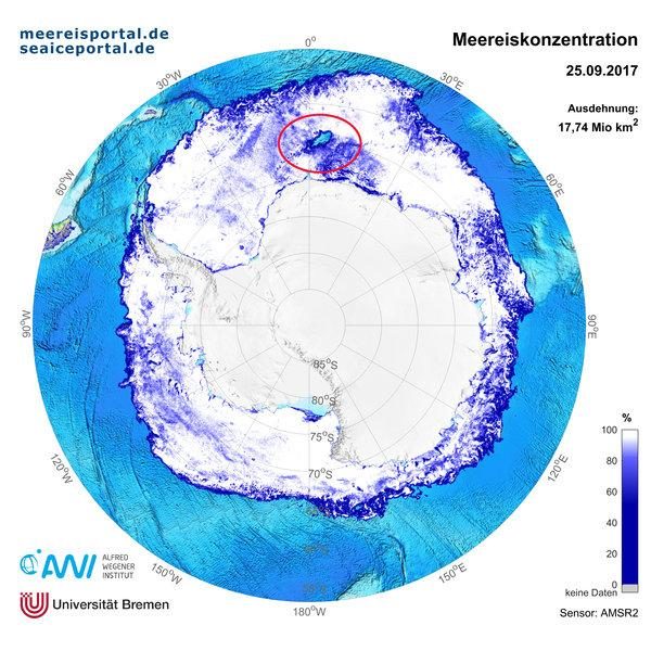 sea ice map
