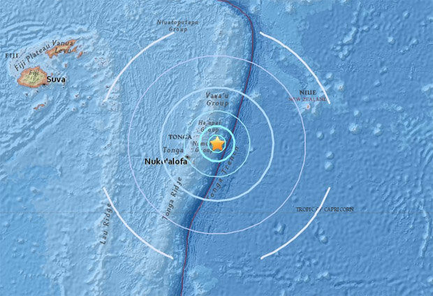 A magnitude 6.4 earthquake has struck off the coast of Tonga