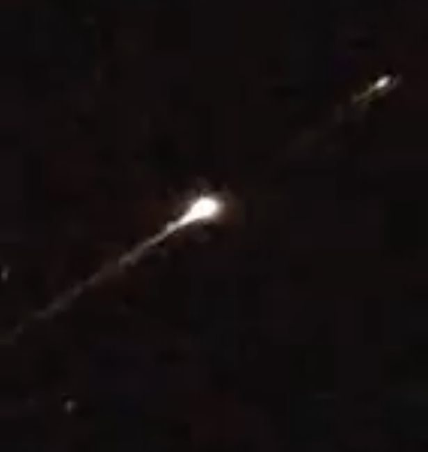 A bright object seen moving across the sky above Canada