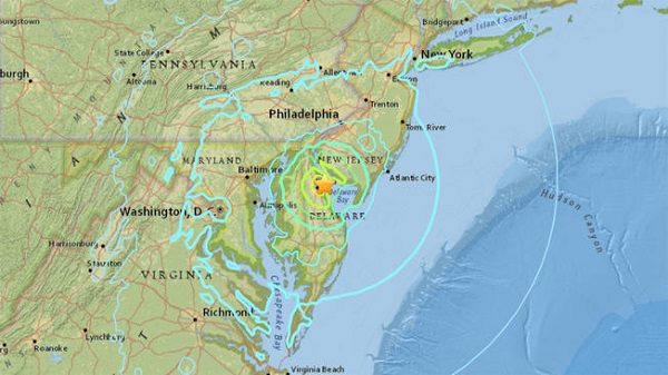 Click to enlarge Earthquake map