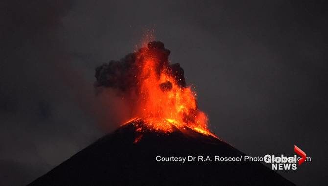 A little-known active stratovolcano erupted in a fiery explosion in the Amazonian Andes of Ecuador known as 'Reventador' in early December.