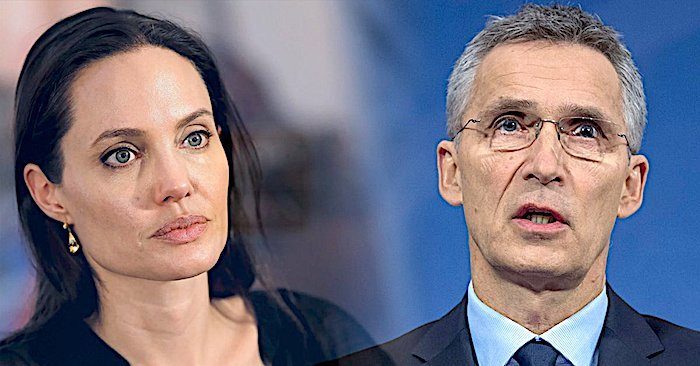 Image result for stoltenberg + angelina jolie