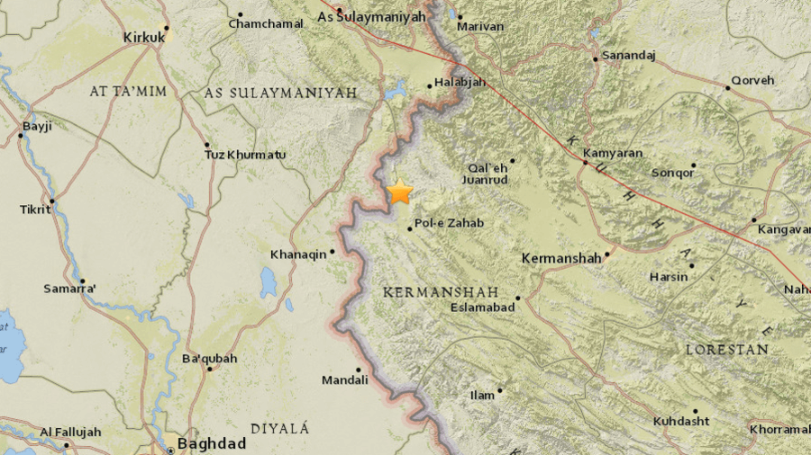 iran map 5.1 earthquake jan 2018