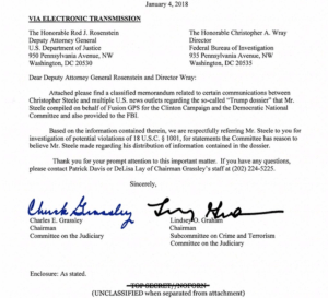 christopher steele Department of Justice Grassley Graham Russiagate